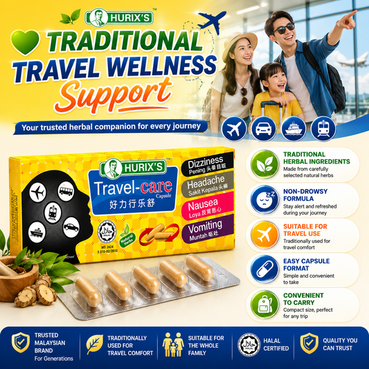 Travel-Care Capsule - Motion & Travel Sickness Relief | Non-Drowsy Natural Herbs