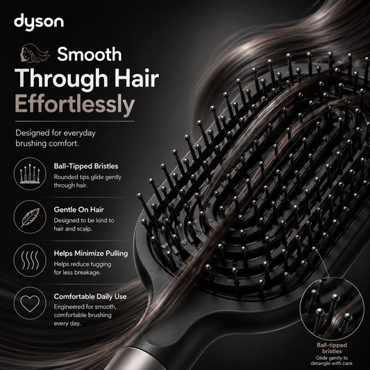 Premium Dyson Paddle Brush (Black & Nickel)
