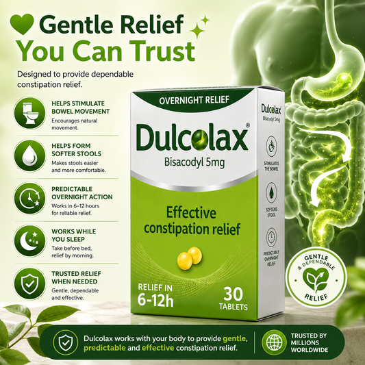 Dulcolax 5mg Tablets (30pcs) Fast Predictable Constipation Relief Medication