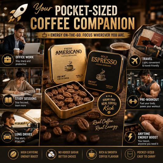 I’MINT Sugar Free Coffee Bonbons 32g | Xylitol Fresh Americano & Bold Espresso