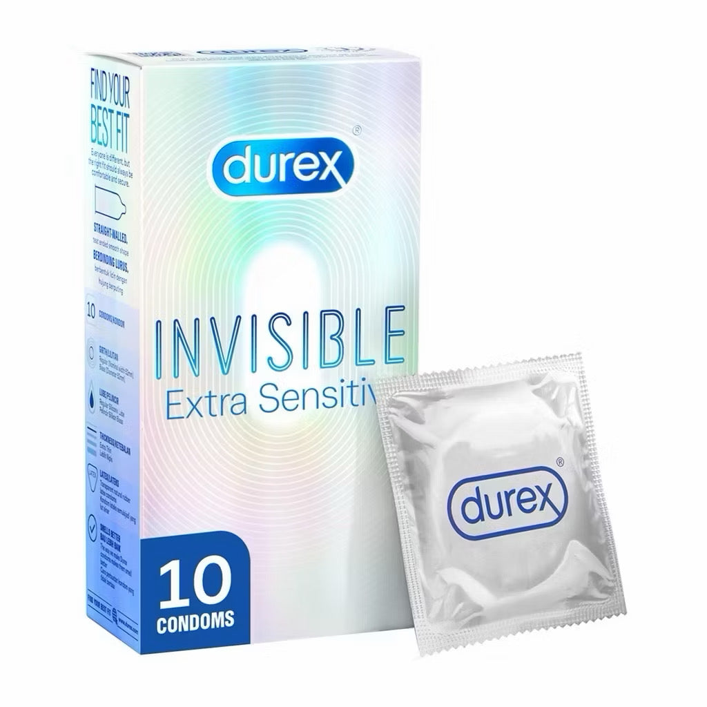 Durex Invisible Condoms Extra Thin 10s | Discreet Delivery | Premium Quality