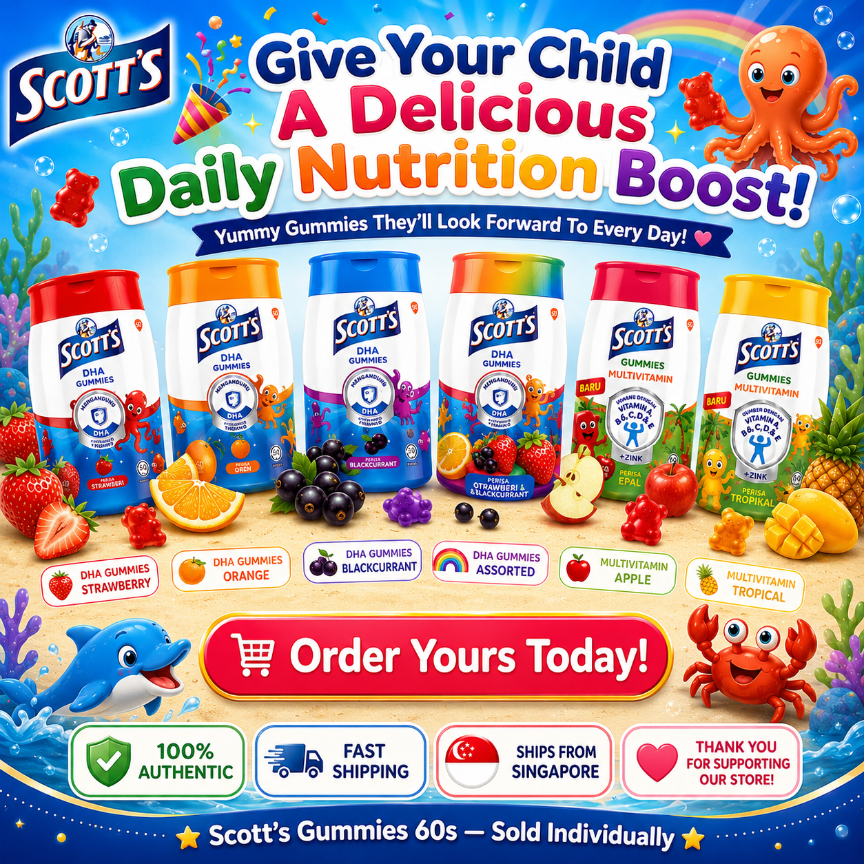 Scott’s DHA Gummies / Multivitamin Gummies 60s