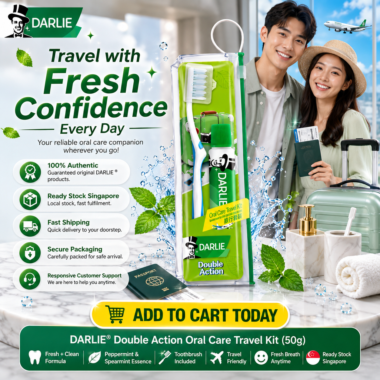 DARLIE® Double Action Oral Care Travel Kit (50g)