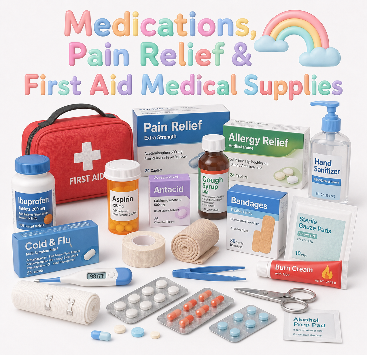 Medications, Pain Relief & First Aid Medical Supplies