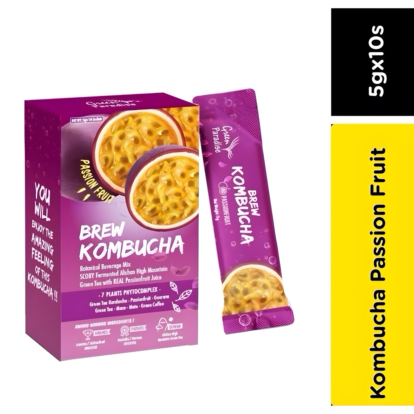 Brew Kombucha Passion Fruit | Alishan High Mountain Green Tea (5g x10s)