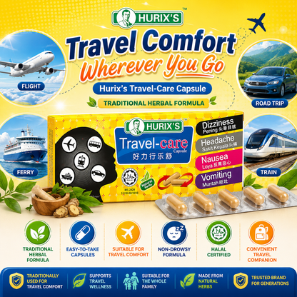 Travel-Care Capsule - Motion & Travel Sickness Relief | Non-Drowsy Natural Herbs