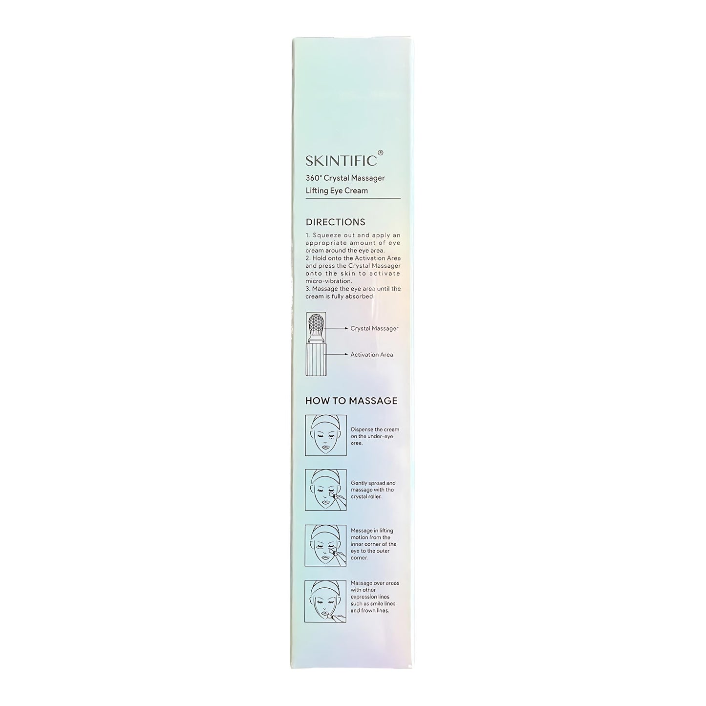 SKINTIFIC 360° Crystal Massager Lifting Eye Cream 20g
