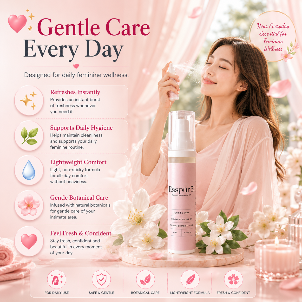Esspúr51 Feminine Intimate Spray 50ml