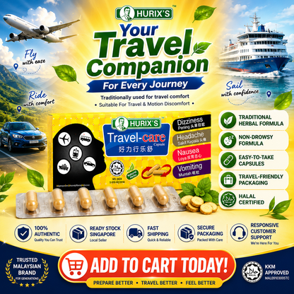 Travel-Care Capsule - Motion & Travel Sickness Relief | Non-Drowsy Natural Herbs