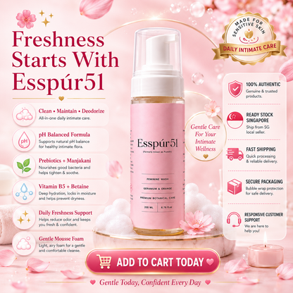 Esspúr51 Feminine Wash Foam 200ml