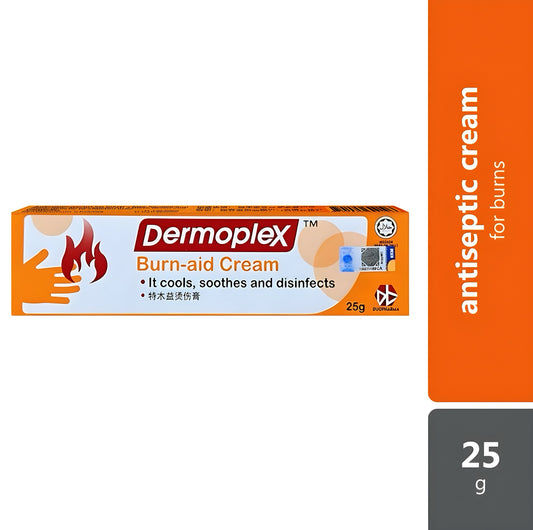Dermoplex Burn-aid Antiseptic Cream 25g | For Burns, Cuts, Wounds & Insect Bites
