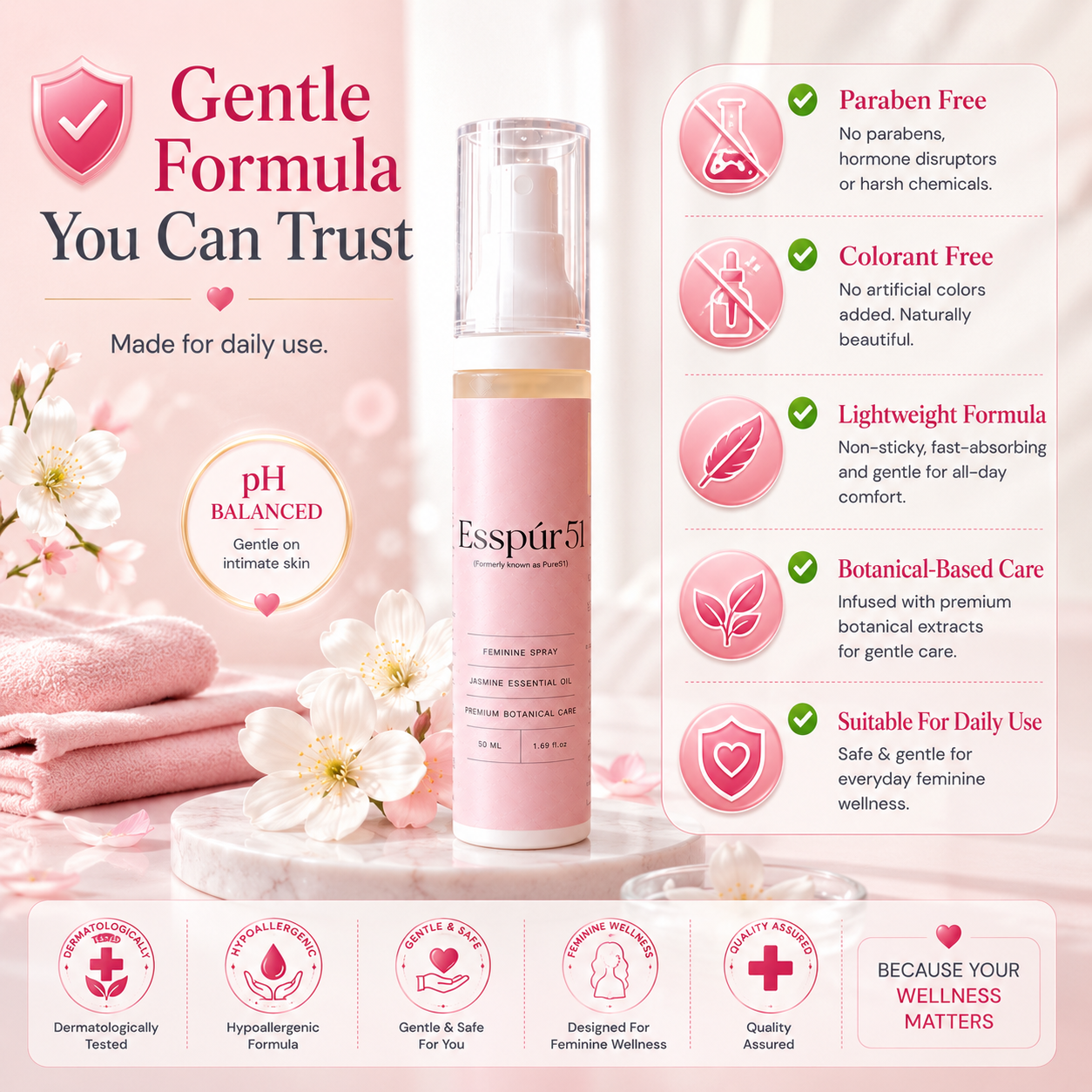 Esspúr51 Feminine Intimate Spray 50ml