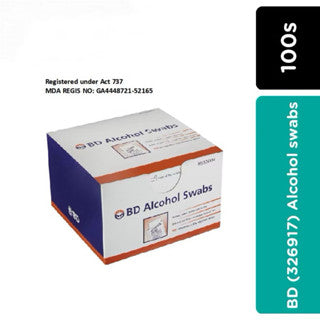 BD Alcohol Swabs 70% Isopropyl | Sterile Prep Pads (100pcs/Box)