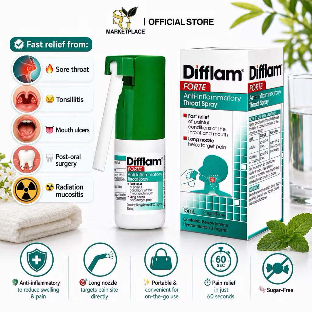 💨 Difflam Forte 15mL Spray | 🔥 Anti-Inflammatory | ⚡ Rapid Relief for Sore Throat & Mouth Pain