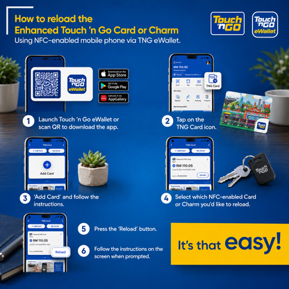 2026 Enhanced Touch ‘n Go Card – NFC Reload via eWallet