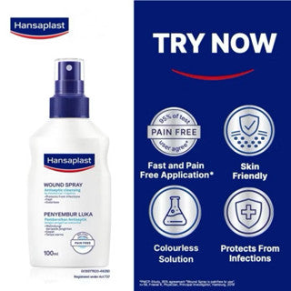 Hansaplast Wound Spray 50ml | Fast Pain-Free Antiseptic Cleansing