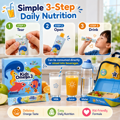 Tiny Wonders Kids Omega 3 Liposomal DHA+EPA | Brain, Eye & Immunity Support