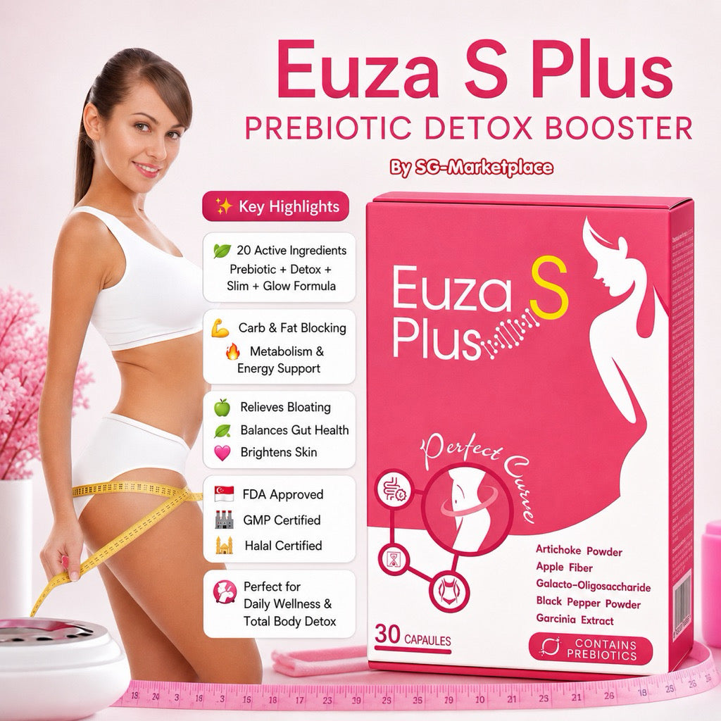 Euza S Plus Prebiotic Fiber Detox Booster 30s - Gut Reset, Bloat & Waistline