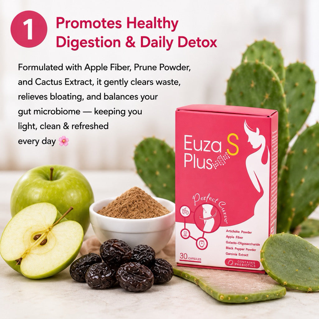 Euza S Plus Prebiotic Fiber Detox Booster 30s - Gut Reset, Bloat & Waistline