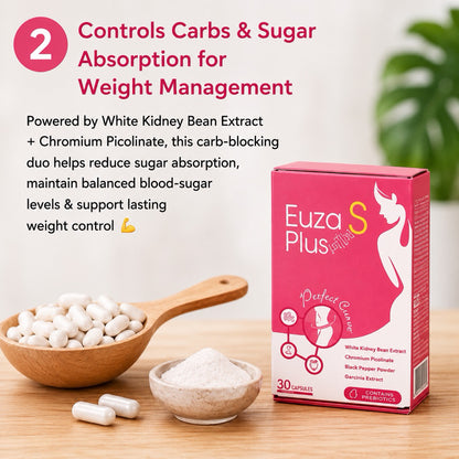 Euza S Plus Prebiotic Fiber Detox Booster 30s - Gut Reset, Bloat & Waistline