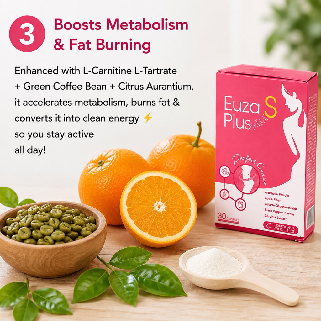 Euza S Plus Prebiotic Fiber Detox Booster 30s - Gut Reset, Bloat & Waistline