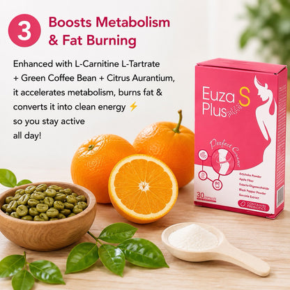 Euza S Plus Prebiotic Fiber Detox Booster 30s - Gut Reset, Bloat & Waistline