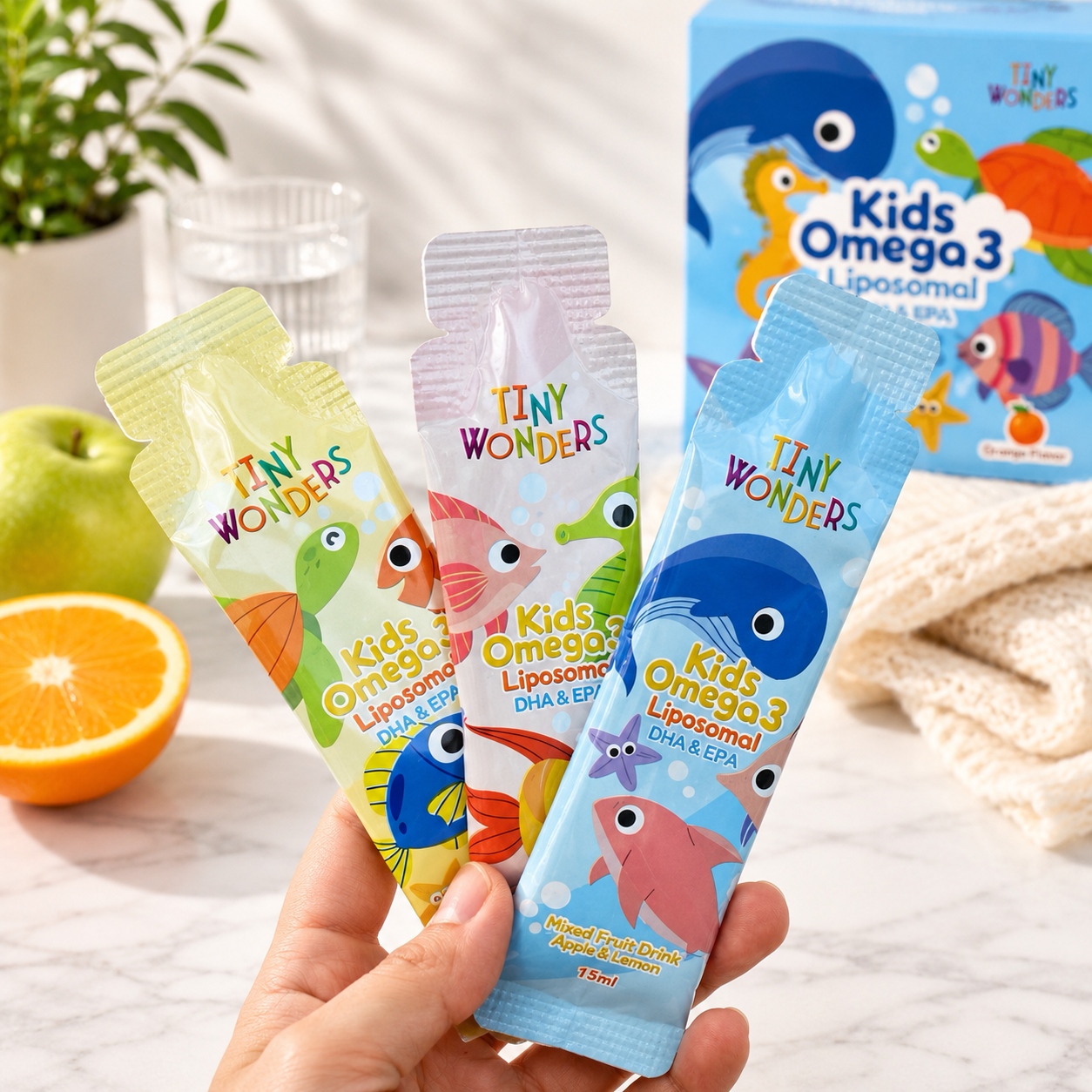 Tiny Wonders Kids Omega 3 Liposomal DHA+EPA | Brain, Eye & Immunity Support