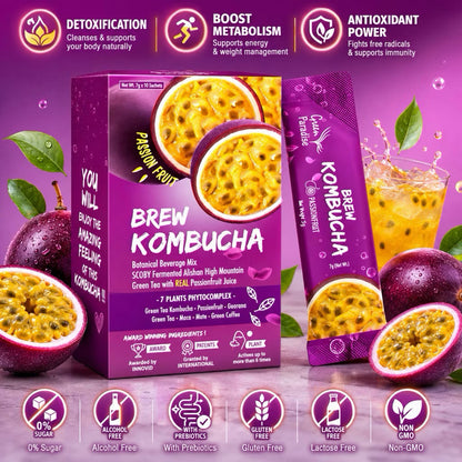 Brew Kombucha Passion Fruit | Alishan High Mountain Green Tea (5g x10s)