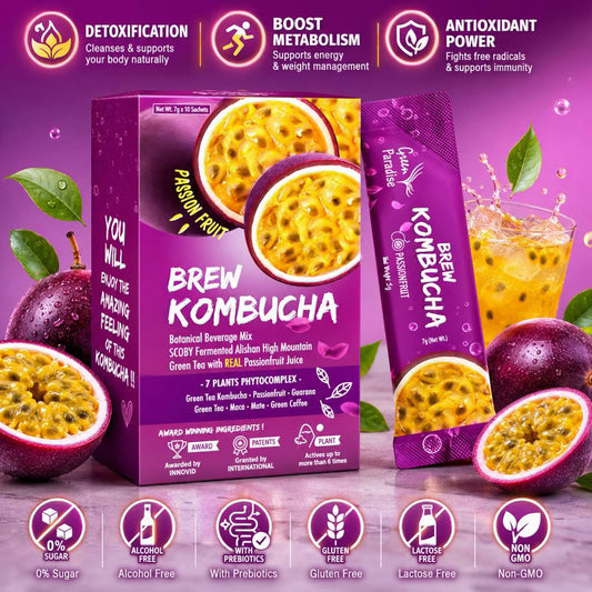 Brew Kombucha Passion Fruit | Alishan High Mountain Green Tea (5g x10s)