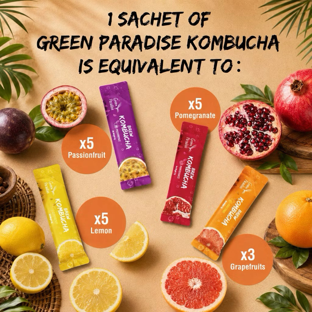 Brew Kombucha Passion Fruit | Alishan High Mountain Green Tea (5g x10s)