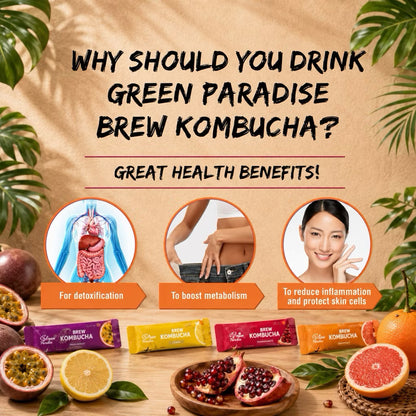 Brew Kombucha Passion Fruit | Alishan High Mountain Green Tea (5g x10s)