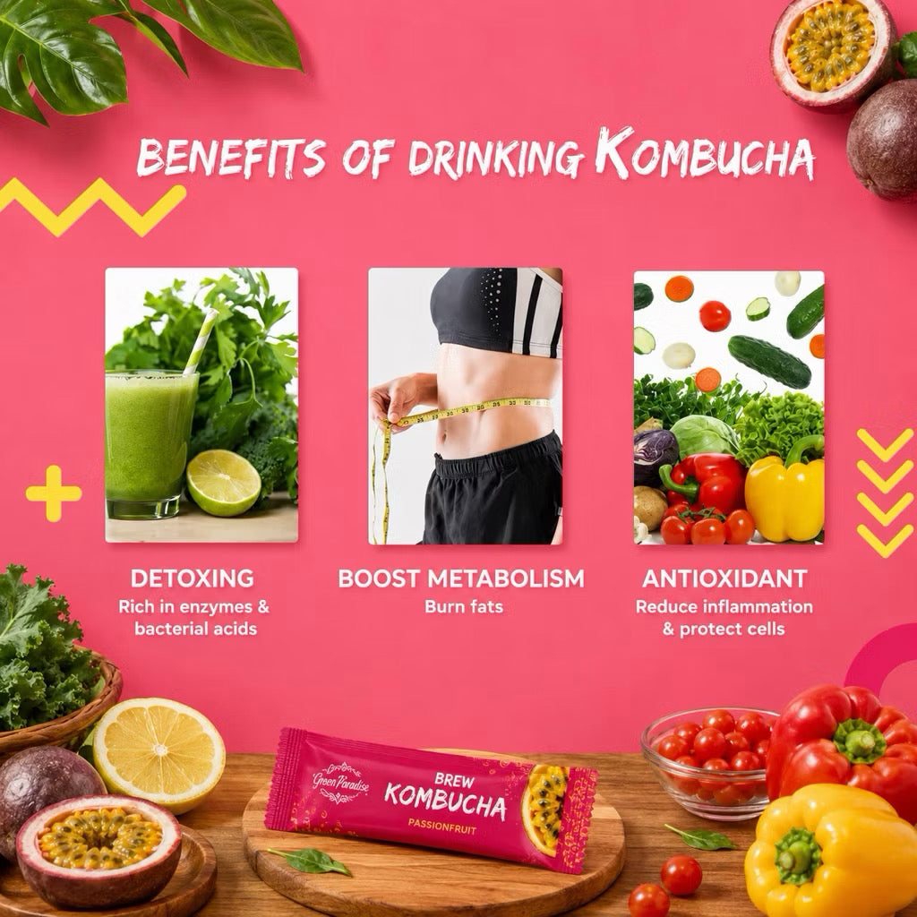 Brew Kombucha Passion Fruit | Alishan High Mountain Green Tea (5g x10s)
