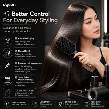 Premium Dyson Paddle Brush (Black & Nickel)