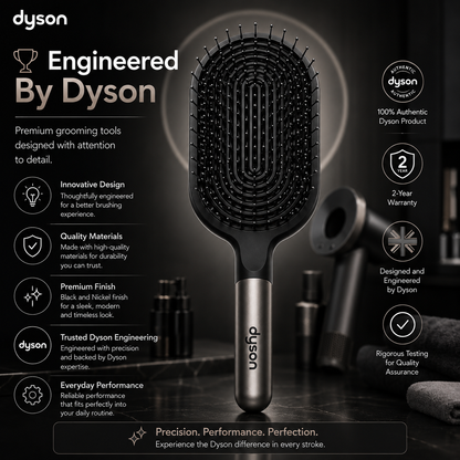 Premium Dyson Paddle Brush (Black & Nickel)