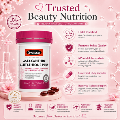 Swisse Ultiboost Astaxanthin Glutathione Plus