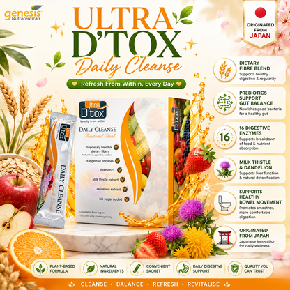 ULTRA D’TOX Daily Cleanse Functional Drink 20g x 15 Sachets