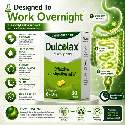 Dulcolax 5mg Tablets (30pcs) Fast Predictable Constipation Relief Medication
