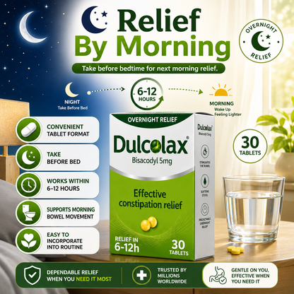 Dulcolax 5mg Tablets (30pcs) Fast Predictable Constipation Relief Medication