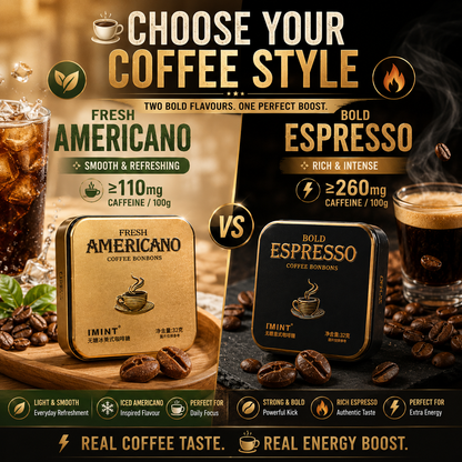I’MINT Sugar Free Coffee Bonbons 32g | Xylitol Fresh Americano & Bold Espresso