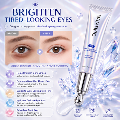 SKINTIFIC 360° Crystal Massager Lifting Eye Cream 20g