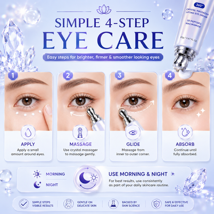 SKINTIFIC 360° Crystal Massager Lifting Eye Cream 20g
