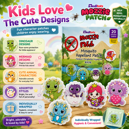 Meditots Mozzie Patch 20s – Safe, Natural & Cute Protection for Kids