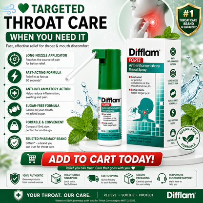 💨 Difflam Forte 15mL Spray | 🔥 Anti-Inflammatory | ⚡ Rapid Relief for Sore Throat & Mouth Pain