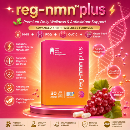 reg-nmn™ plus 30s | NMN + PQQ + CoQ10 + Grape Seed Extract| Anti-Aging & Energy Support