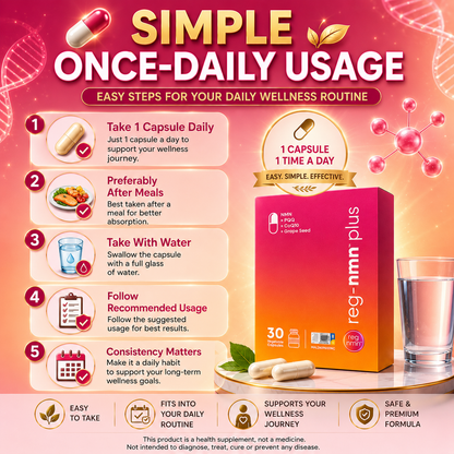 reg-nmn™ plus 30s | NMN + PQQ + CoQ10 + Grape Seed Extract| Anti-Aging & Energy Support