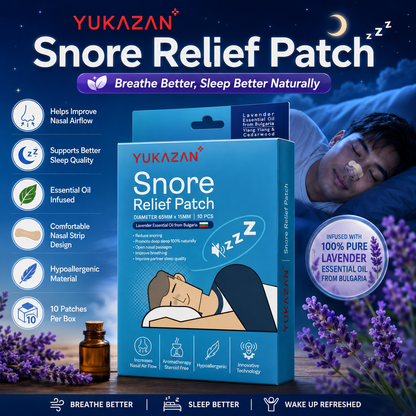 YUKAZAN Snore Relief Patch Lavender Oil | Reduce Snoring & Improve Sleep