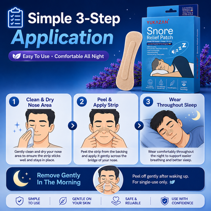 YUKAZAN Snore Relief Patch Lavender Oil | Reduce Snoring & Improve Sleep