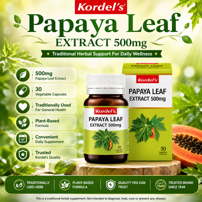 Kordel’s Papaya Leaf Extract 500mg
