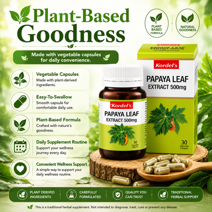 Kordel’s Papaya Leaf Extract 500mg