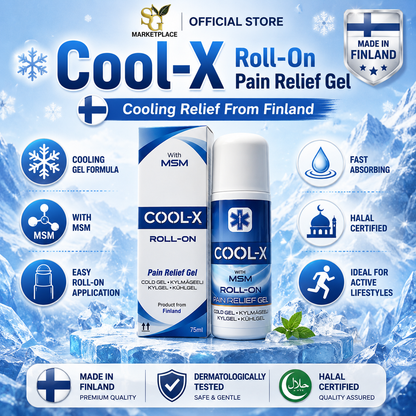 Cool-X Roll-On Pain Relief Gel 75ml | MSM Cold Gel for Joint & Muscle Relief